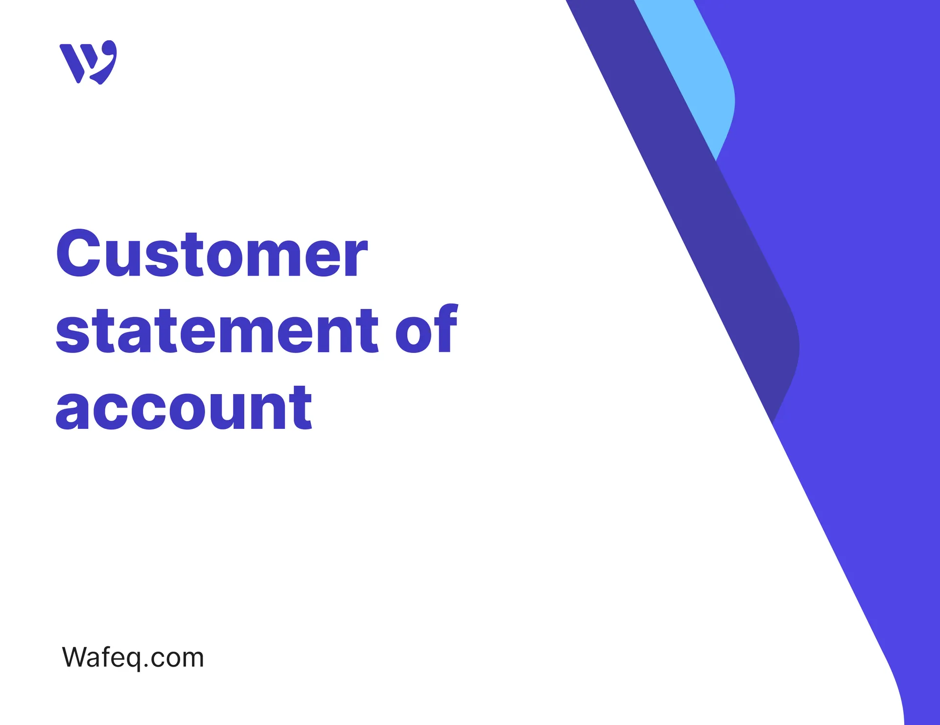 Customer statement of account